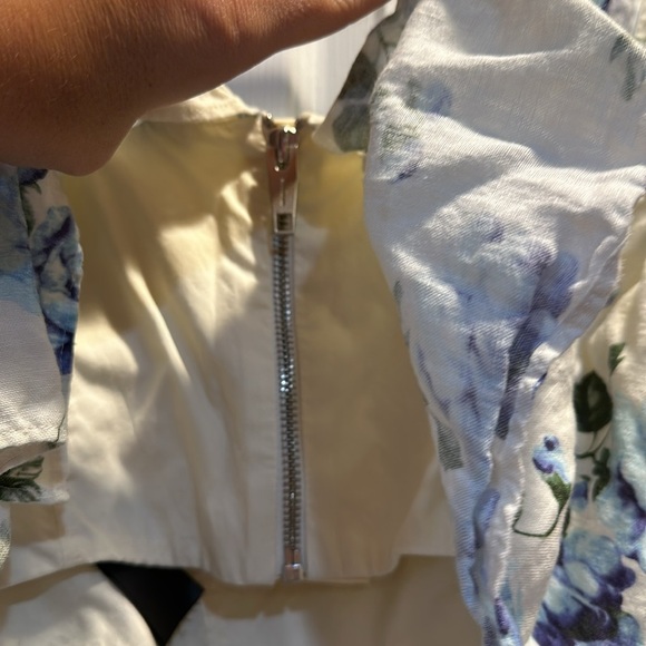 The Kooples Floral Linen Flounce Corset Tank Top 2 - Picture 11 of 11